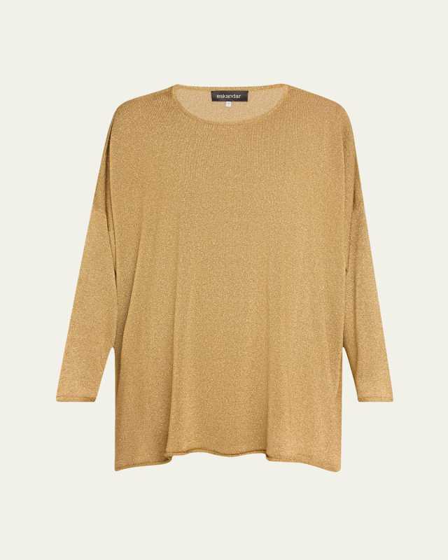 A-Line Bateau Neck Sweater (Long Length)